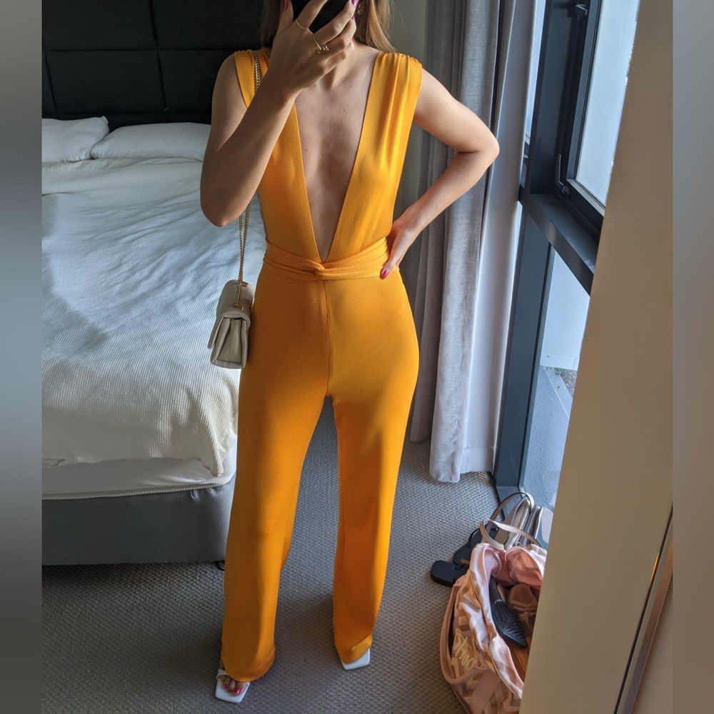 House of CB Orange Jumpsuit